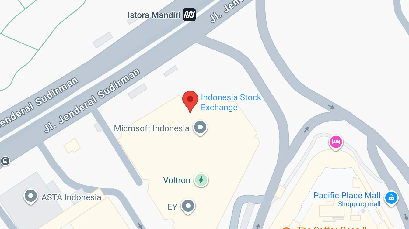 Location Map - IDX Tower, Jl. Jenderal Sudirman, Jakarta Selatan